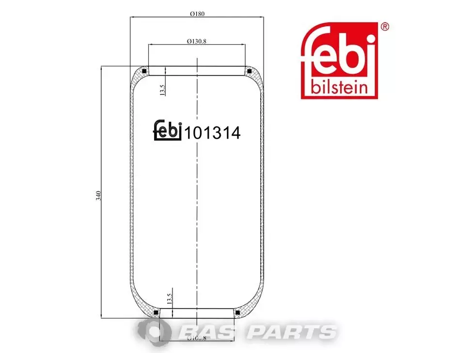 Въздух под Febi 8147142