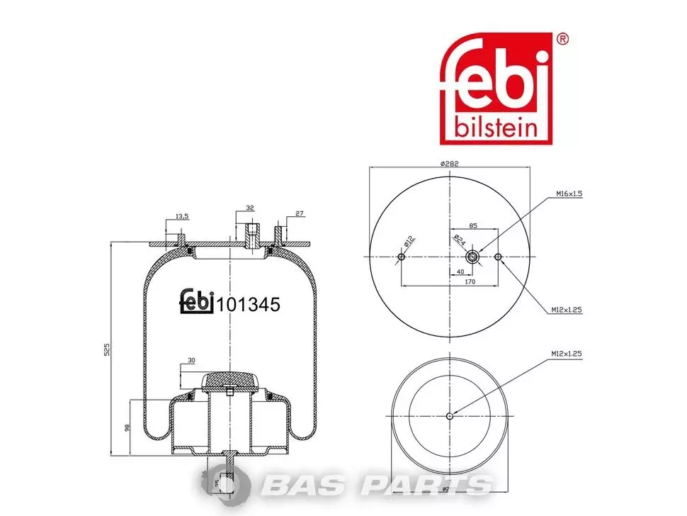 Bolsa de aire Febi 50 10 488 756 Bolsa de aire Febi 50 10 488 756