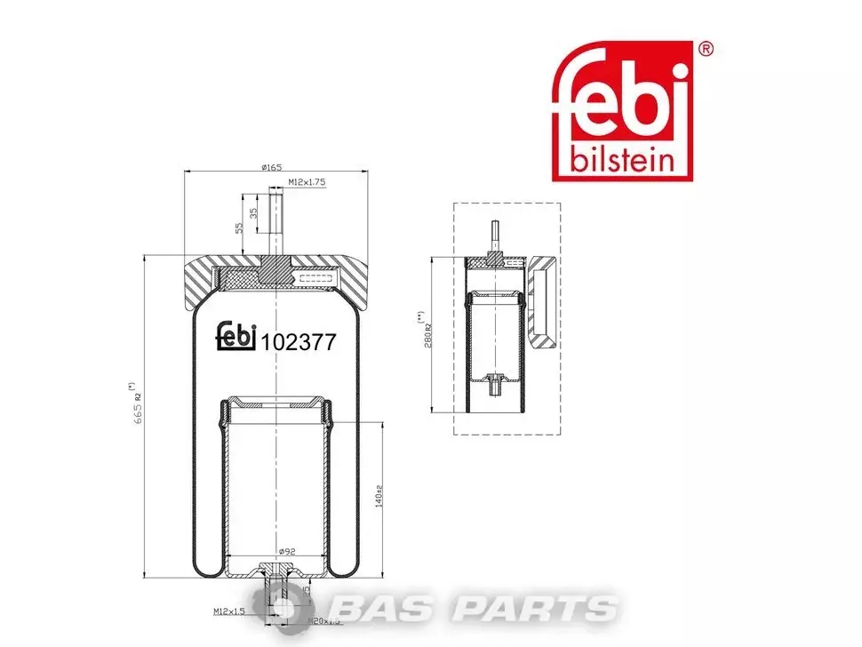 Bolsa de aire Febi 1081785 Bolsa de aire Febi 1081785