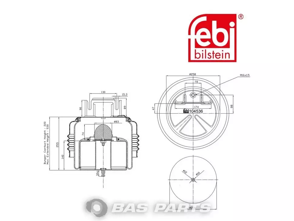 Luftfederbalg Febi 7421451178 Luftfederbalg Febi 7421451178