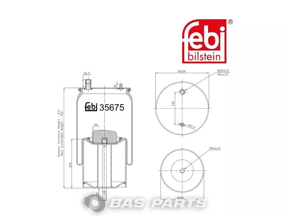 Luftfederbalg Febi 50 10 488 070