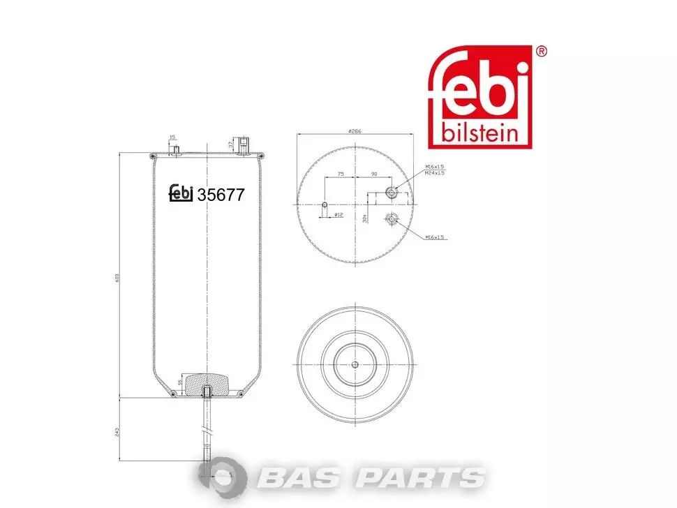 Luftfederbalg Febi 50 01 832 067
