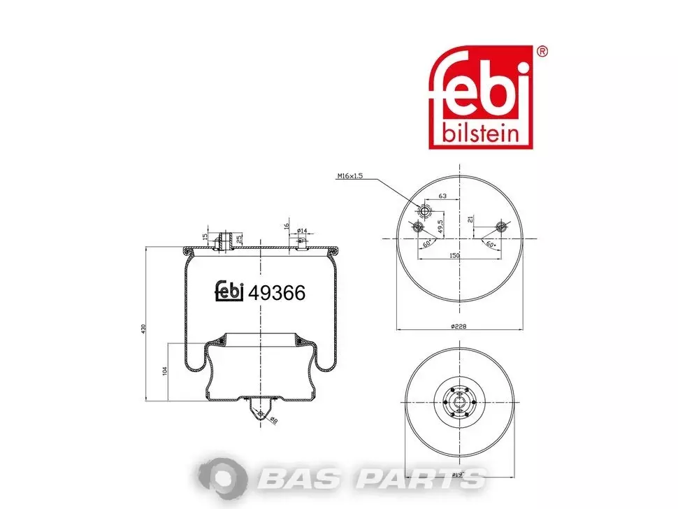 Luftfederbalg Febi 70321690