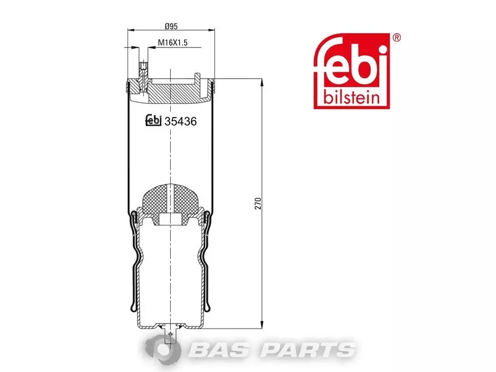Luftfederbalg Febi 50 10 320 096 Luftfederbalg Febi 50 10 320 096