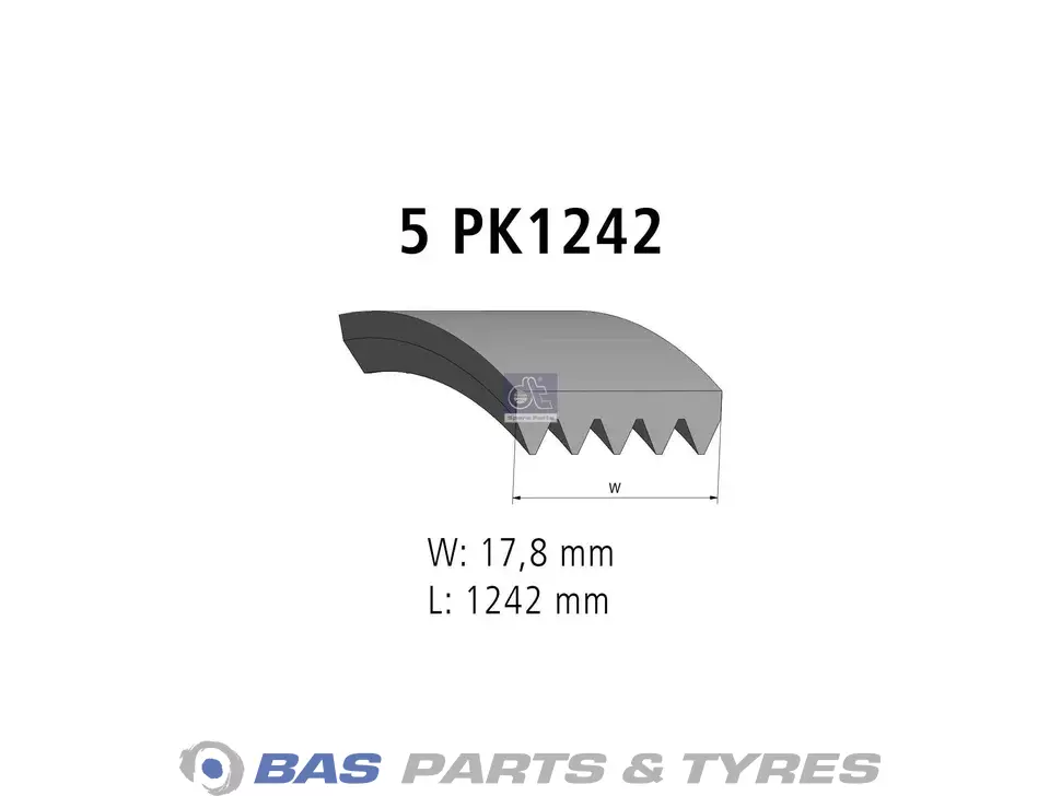 Поликлиновой ремень DT Spare Parts 5010477337 Поликлиновой ремень DT Spare Parts 5010477337