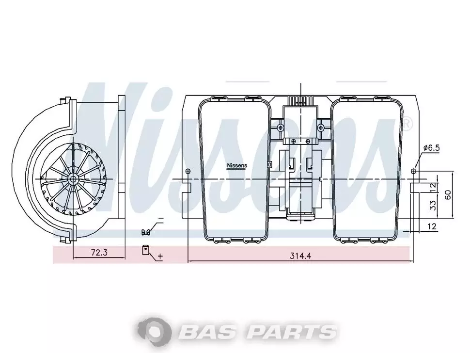 Motor calefacción Nissens 1829385 Motor calefacción Nissens 1829385