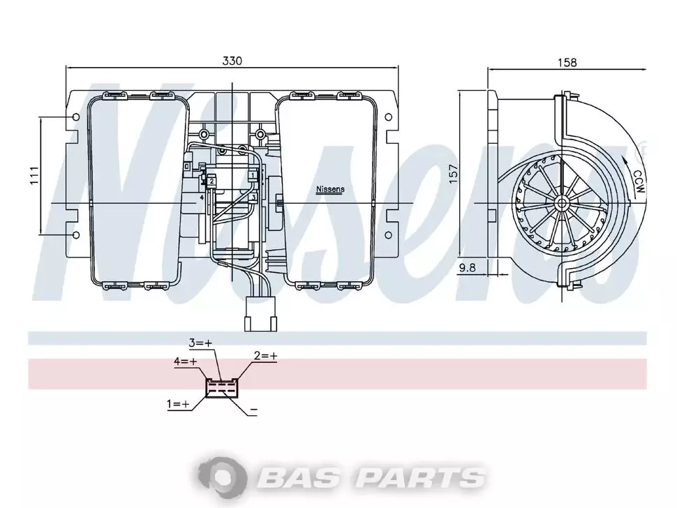 Motor calefacción Nissens 5000294098