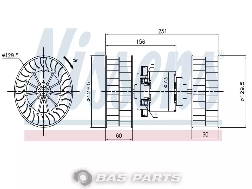 Motor calefacción Nissens 20936382 Motor calefacción Nissens 20936382