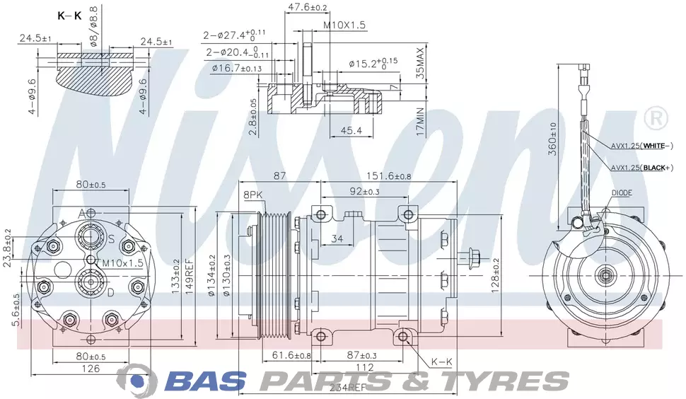 Air conditioning system Nissens 1856682 Air conditioning system Nissens 1856682