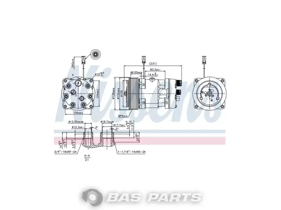 Compressore Nissens 8142555 Compressore Nissens 8142555