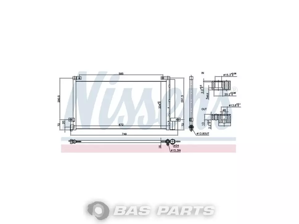 Condensator Nissens 22174113 Condensator Nissens 22174113