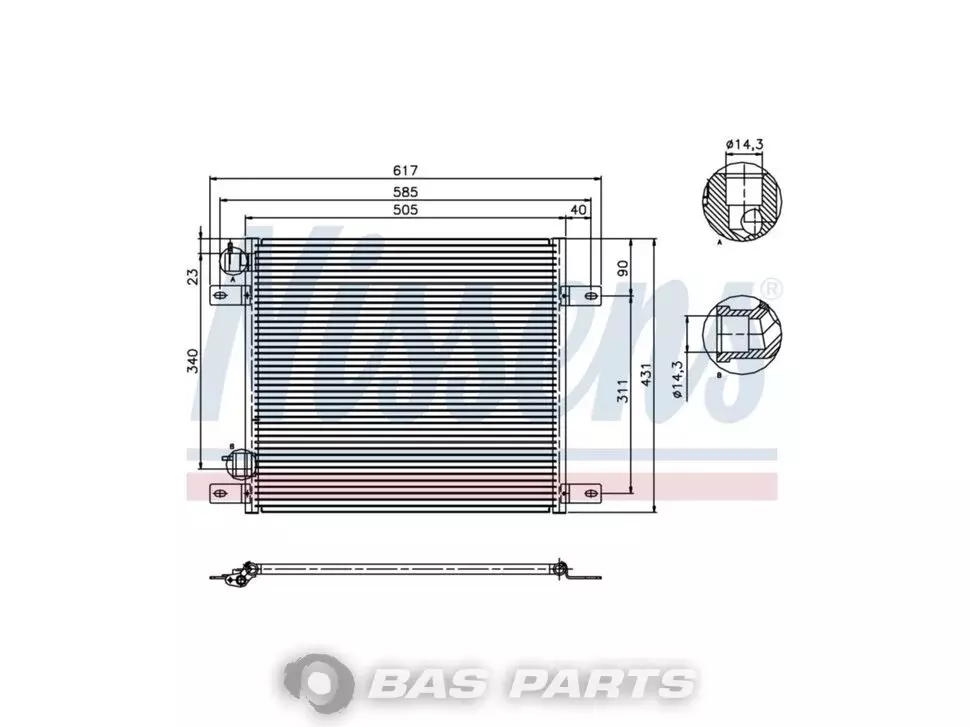 Condensator Nissens 1371355 Condensator Nissens 1371355