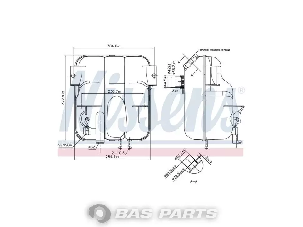 Coolant reservoir Nissens 1676400