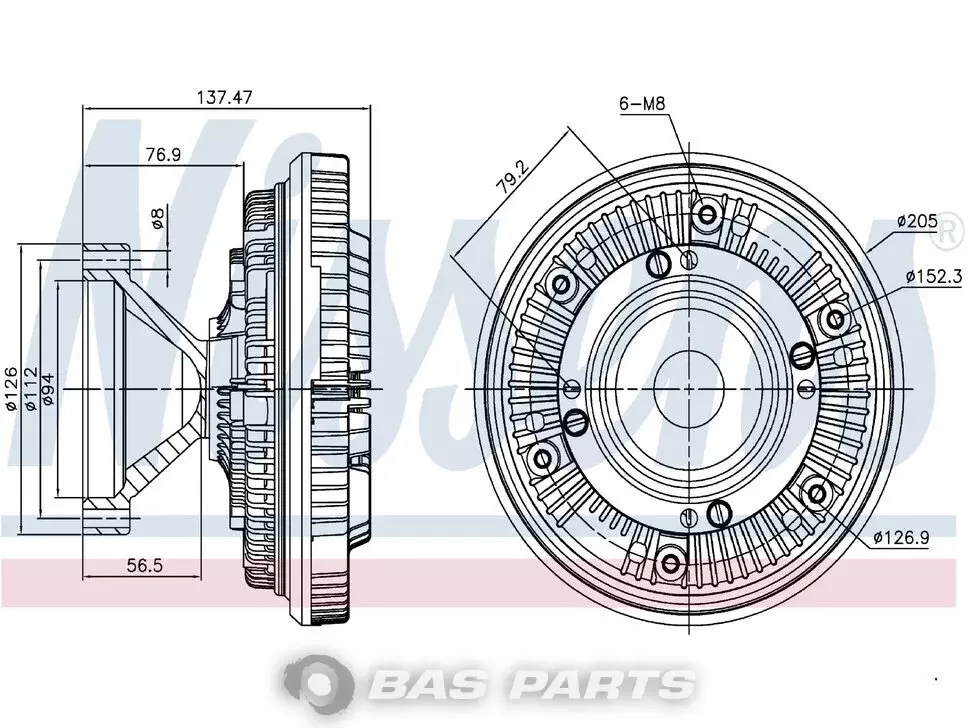 Visco coupling Nissens 20397618