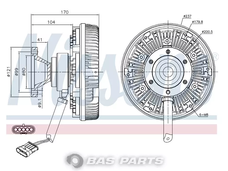Accouplement visco Nissens 1737461