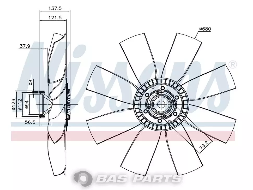 Ventilator Nissens 20397618