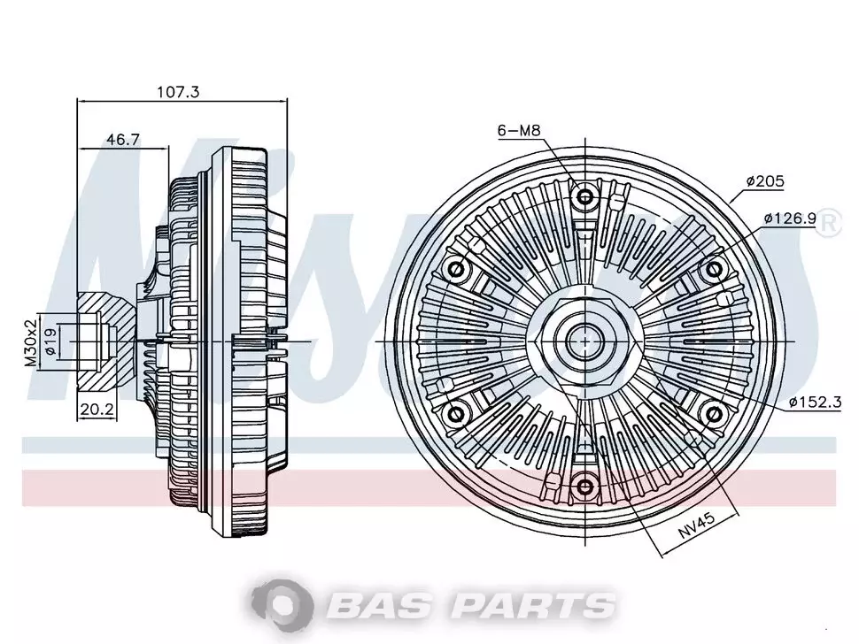 Viscokupplungs Nissens 5010514014 Viscokupplungs Nissens 5010514014