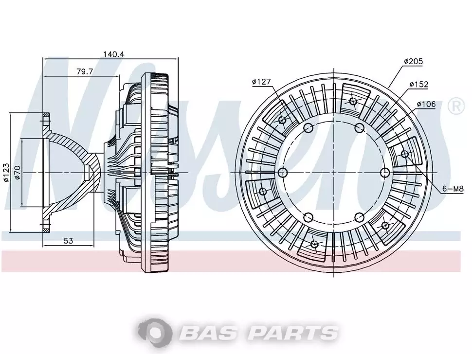 Visco coupling Nissens 1397382