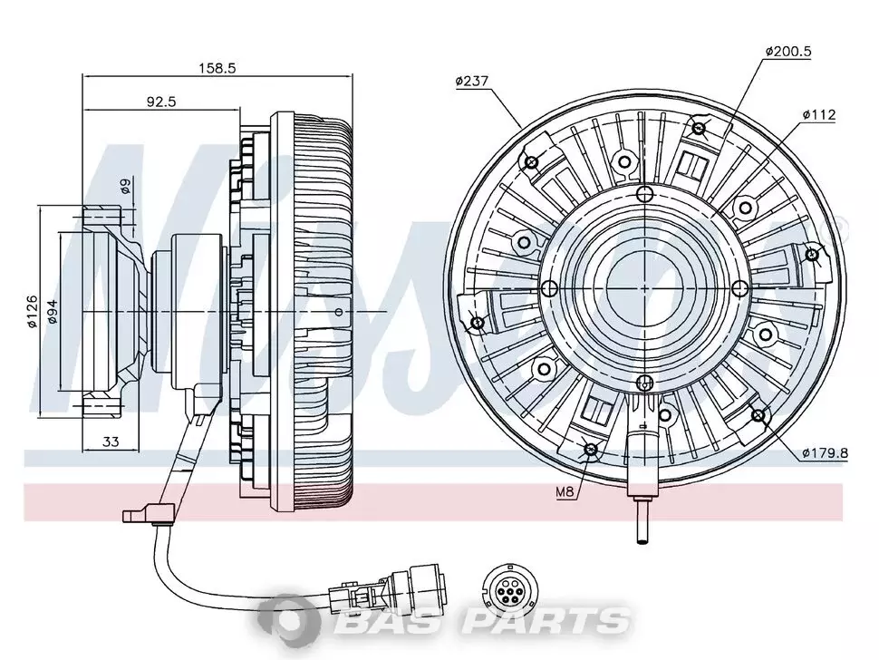 Viscokupplungs Nissens 20466635 Viscokupplungs Nissens 20466635