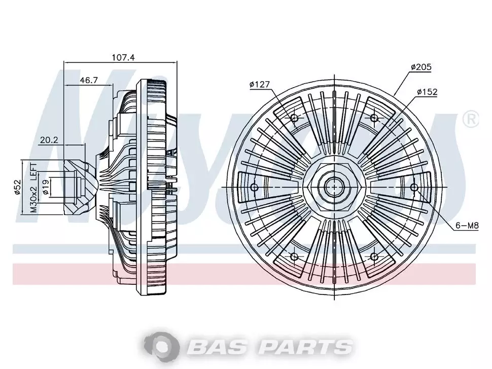 Visco coupling Nissens 1402415