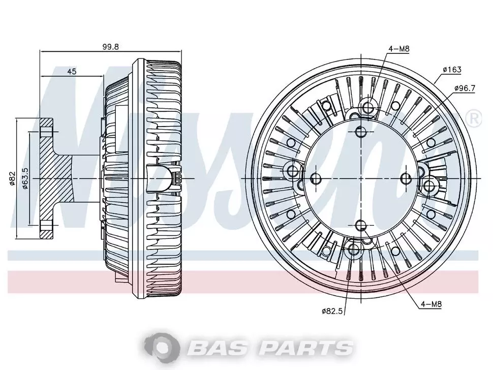 Visco coupling Nissens 3979988