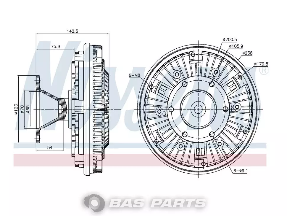 Visco coupling Nissens 1382107