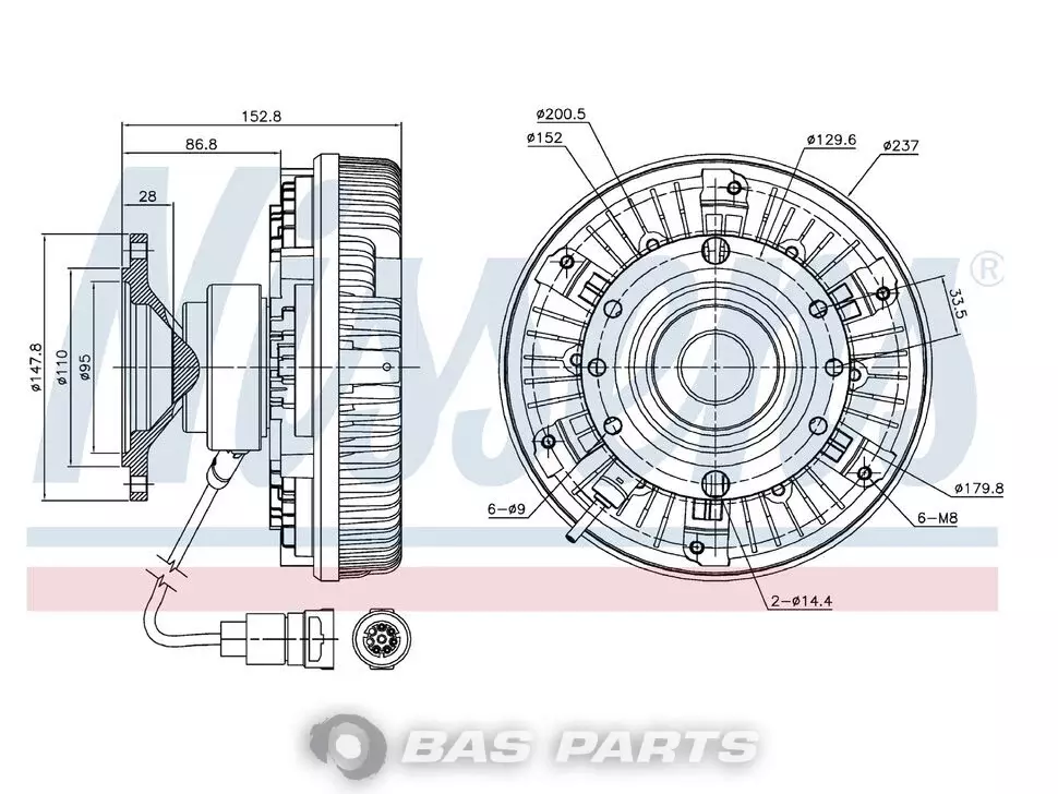 Visco coupling Nissens 1427573