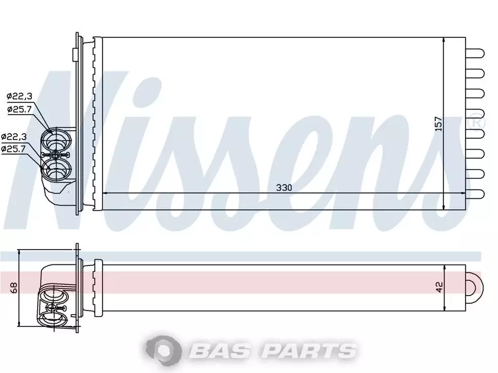 Топлообменник Nissens 5001833355 Топлообменник Nissens 5001833355