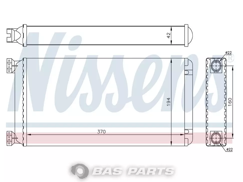 Radiator Nissens 1454123 Radiator Nissens 1454123