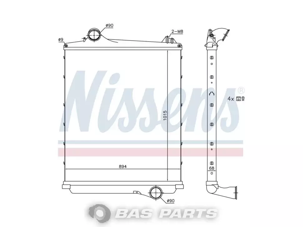 Intercooler Nissens 21208268 Intercooler Nissens 21208268