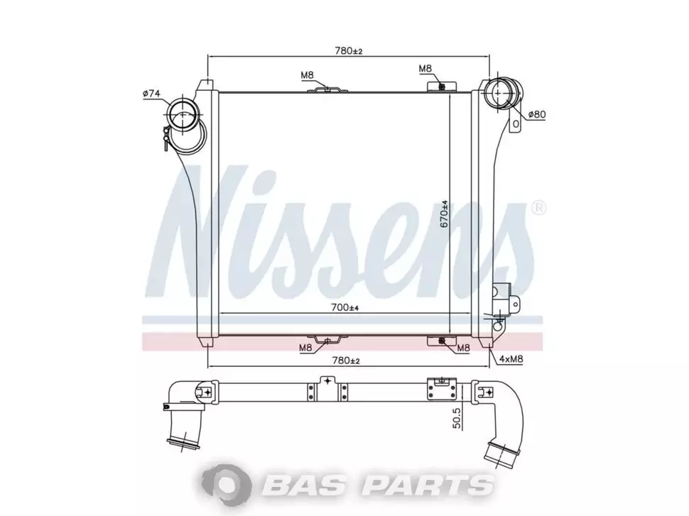 Intercooler Nissens 20810109