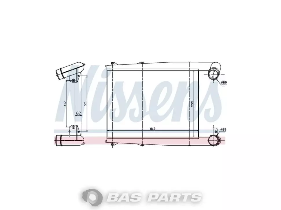 Intercooler Nissens 5001858491 Intercooler Nissens 5001858491