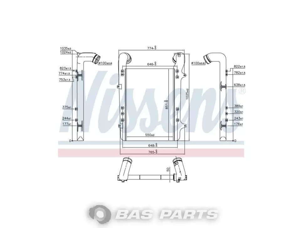 Intercooler Nissens 1327673