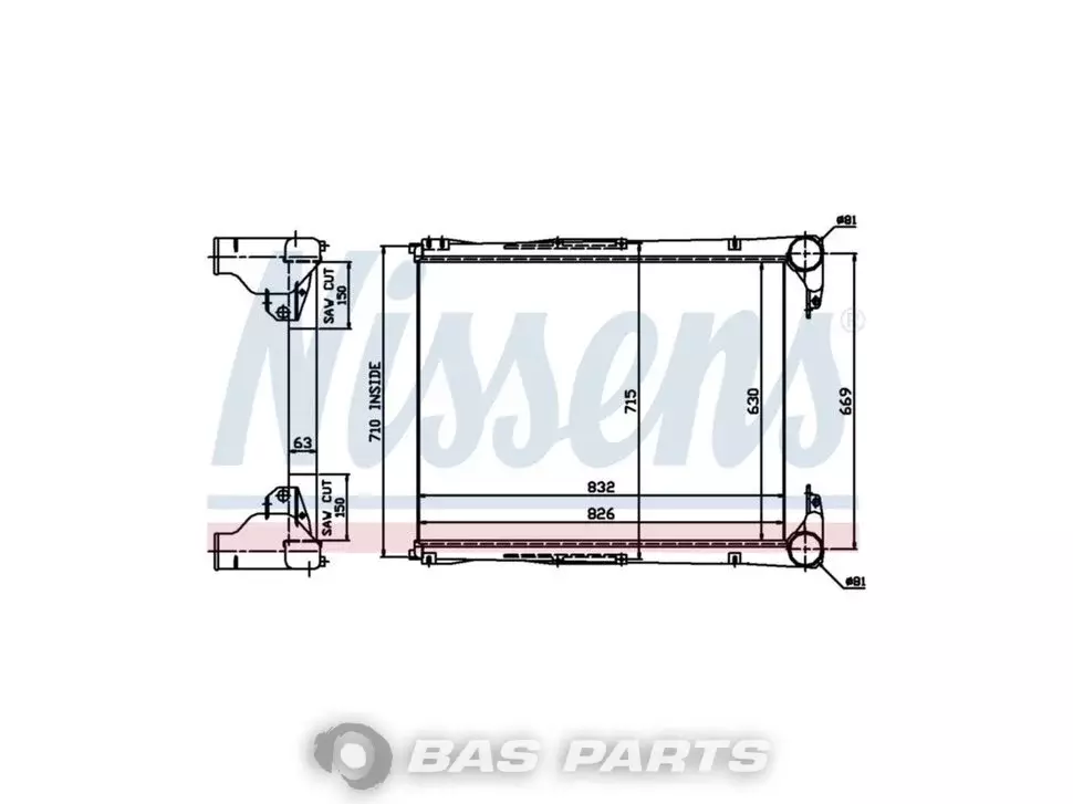 Intercooler Nissens 5001837174