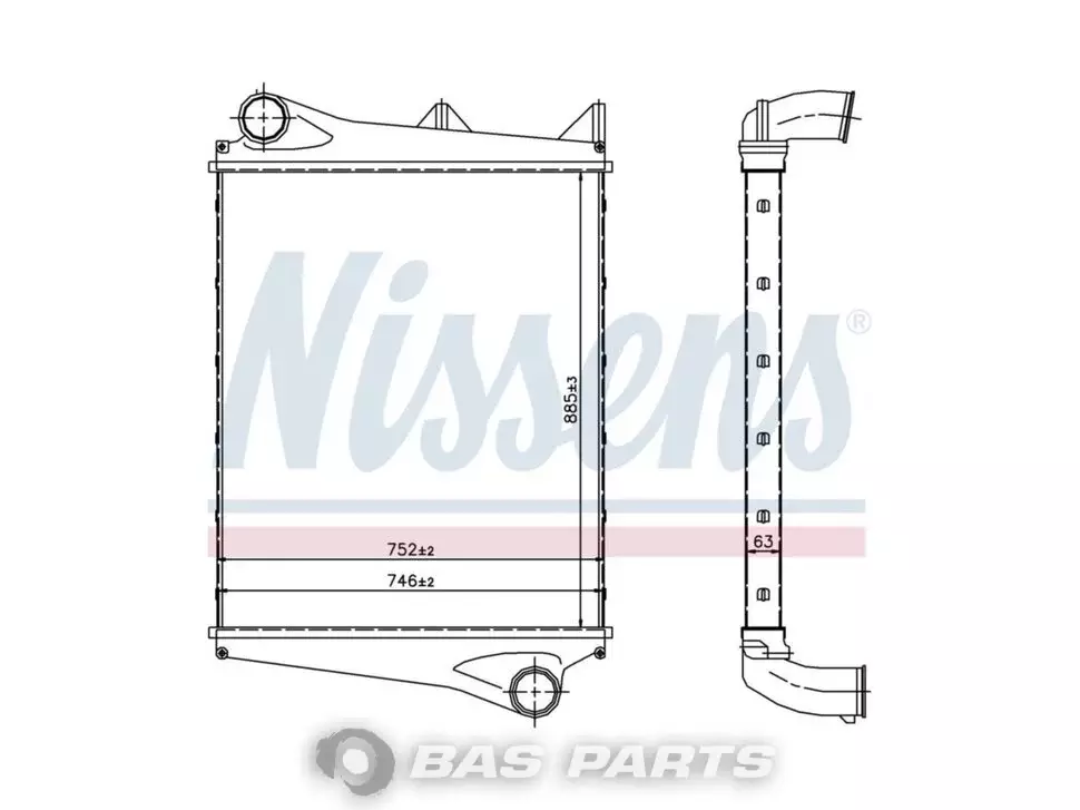 Intercooler Nissens 1665242