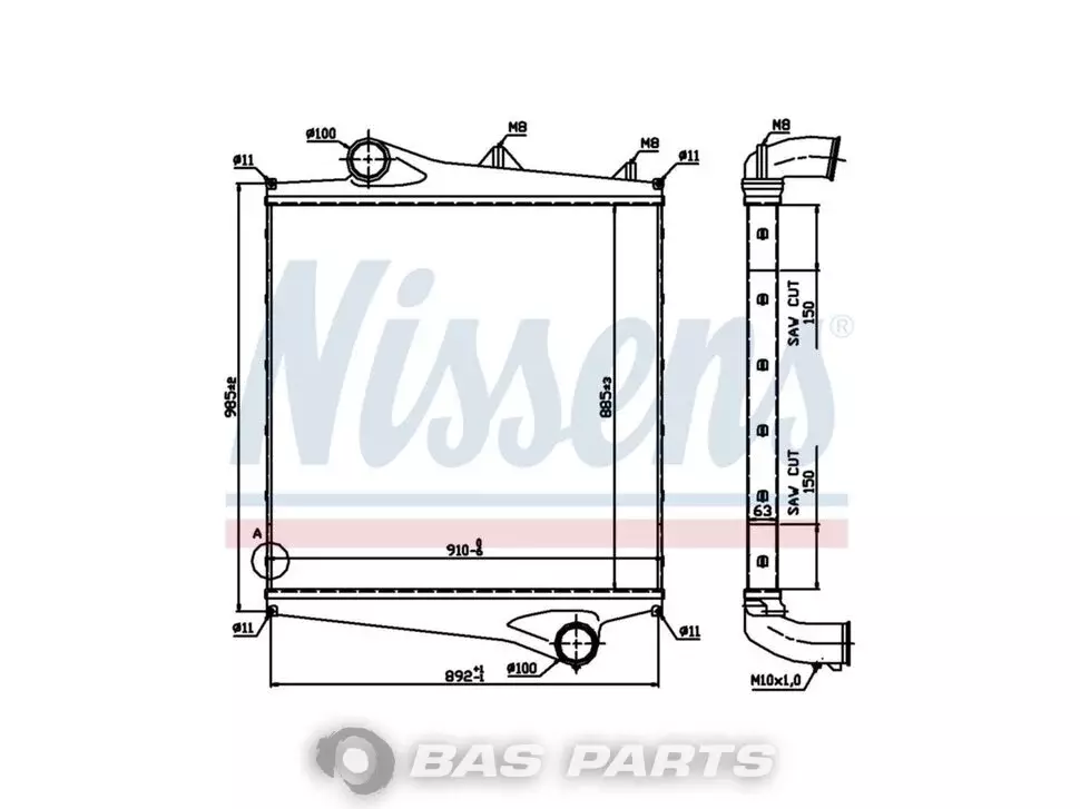 Intercooler Nissens 1675428
