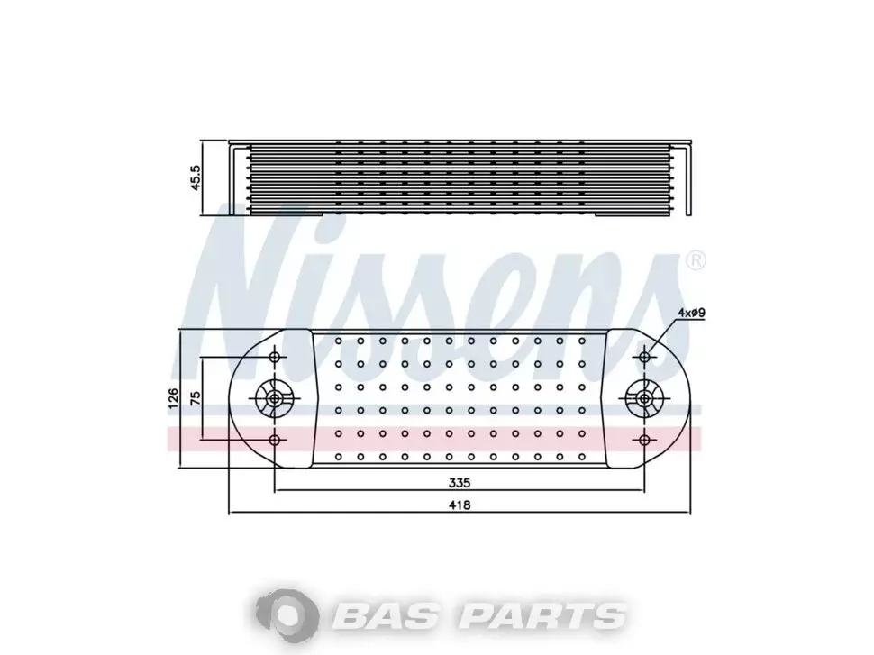 Oil cooler Nissens 20749399 Oil cooler Nissens 20749399