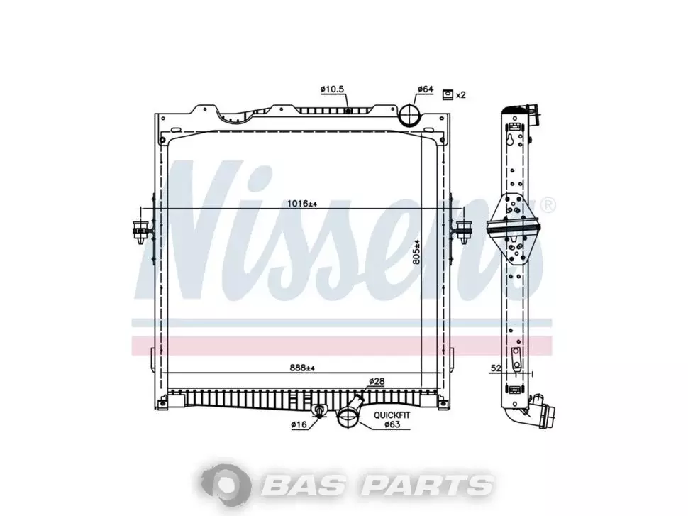 Radiator Nissens 7422062510