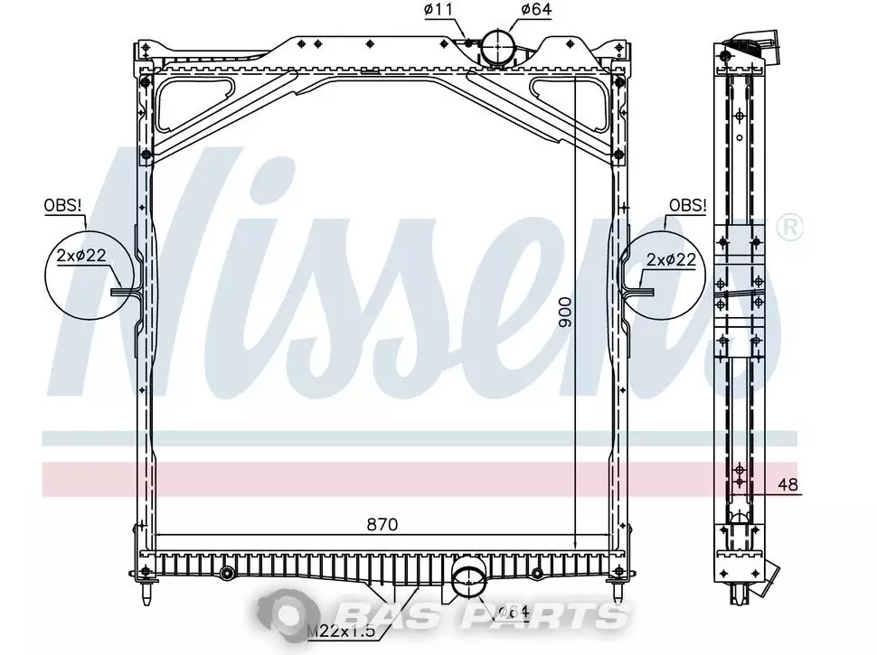 Radiator Nissens 20460176