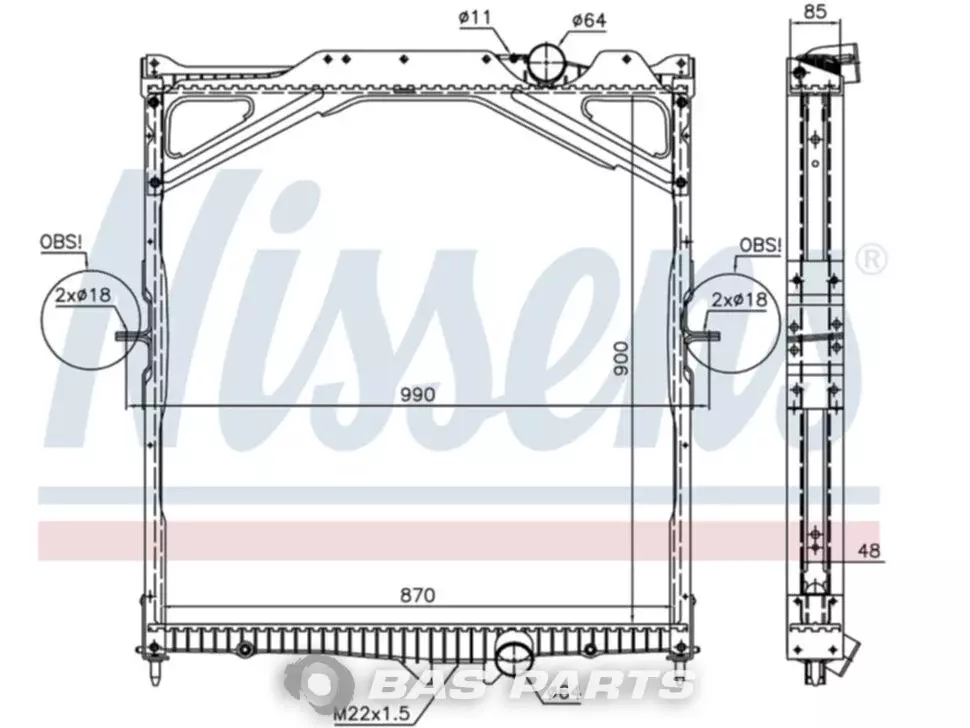 Radiator Nissens 20482259