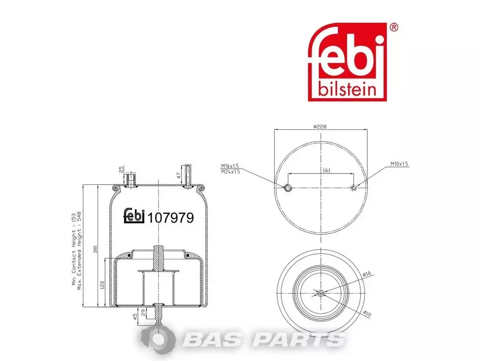 Air spring bellows Febi 23600768