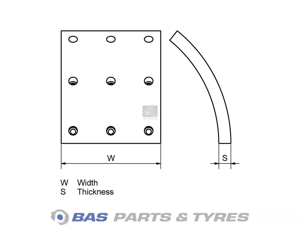 Set obloga kočnice DT Spare Parts 3494210610