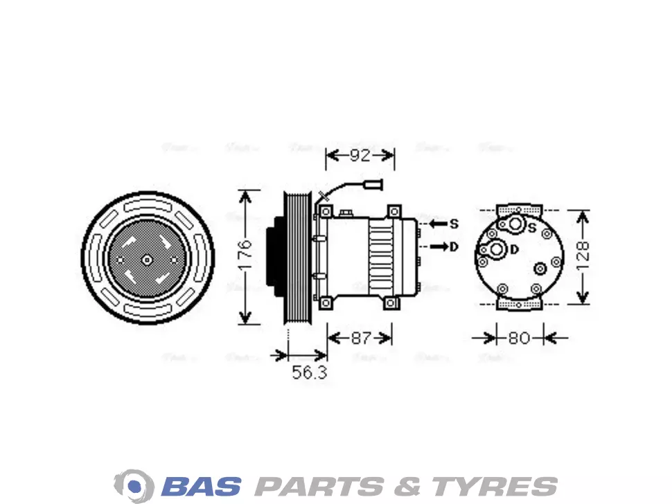 Air conditioning compressor AVA Cooling 20587125