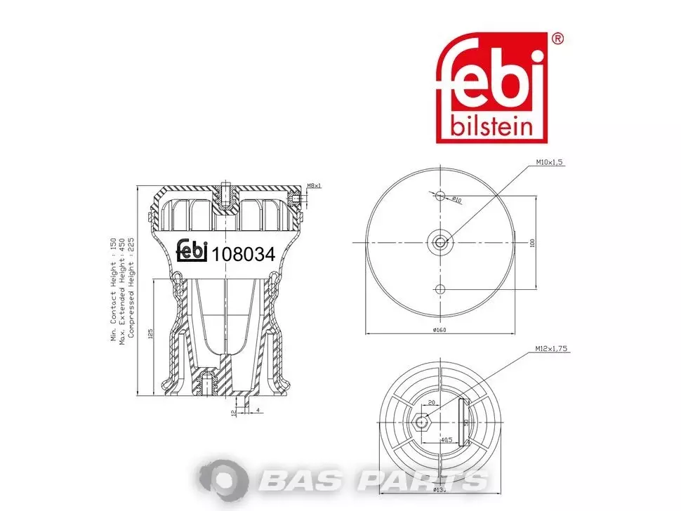 Air spring bellows Febi 5 0031 2049 Air spring bellows Febi 5 0031 2049
