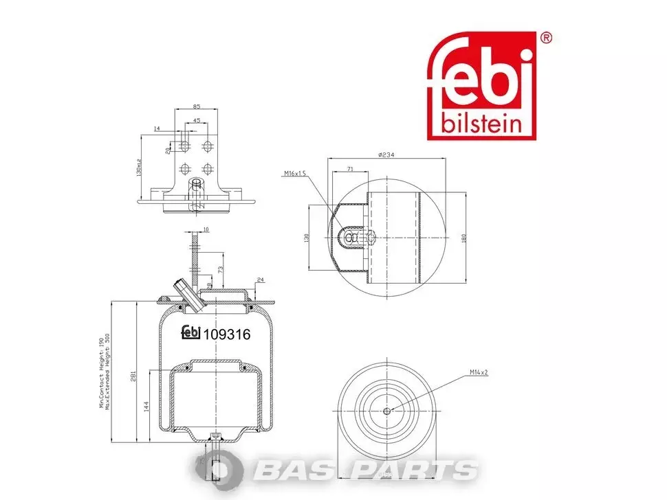 Air spring bellows Febi 0 0299 7991 Air spring bellows Febi 0 0299 7991