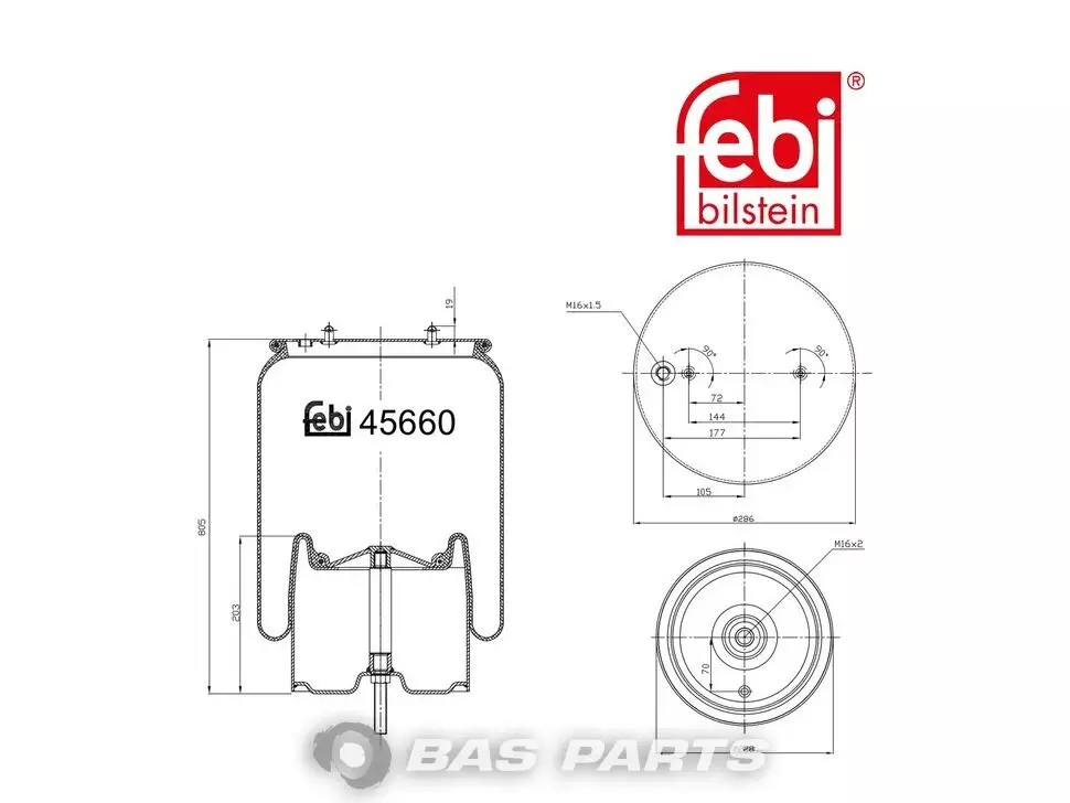 Luftfederbalg Febi 1440294 Luftfederbalg Febi 1440294