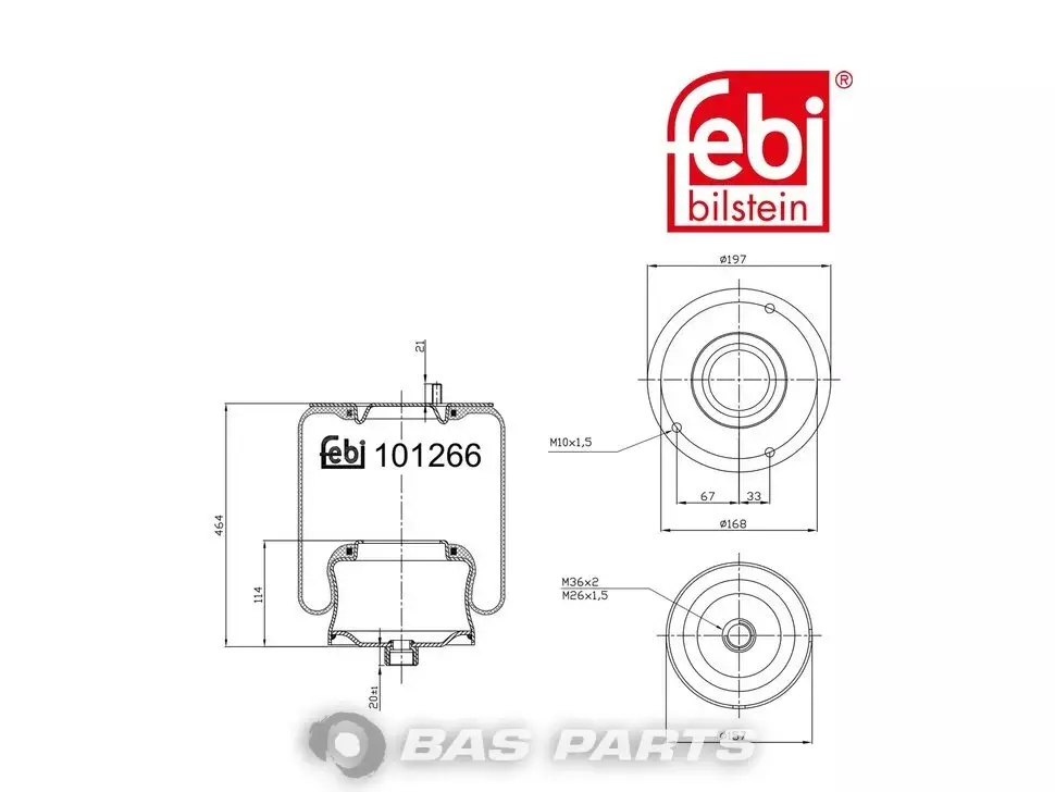 Luftfederbalg Febi 6673280001 Luftfederbalg Febi 6673280001