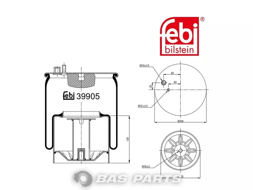 Luftfederbalg Febi 81436006044 Luftfederbalg Febi 81436006044