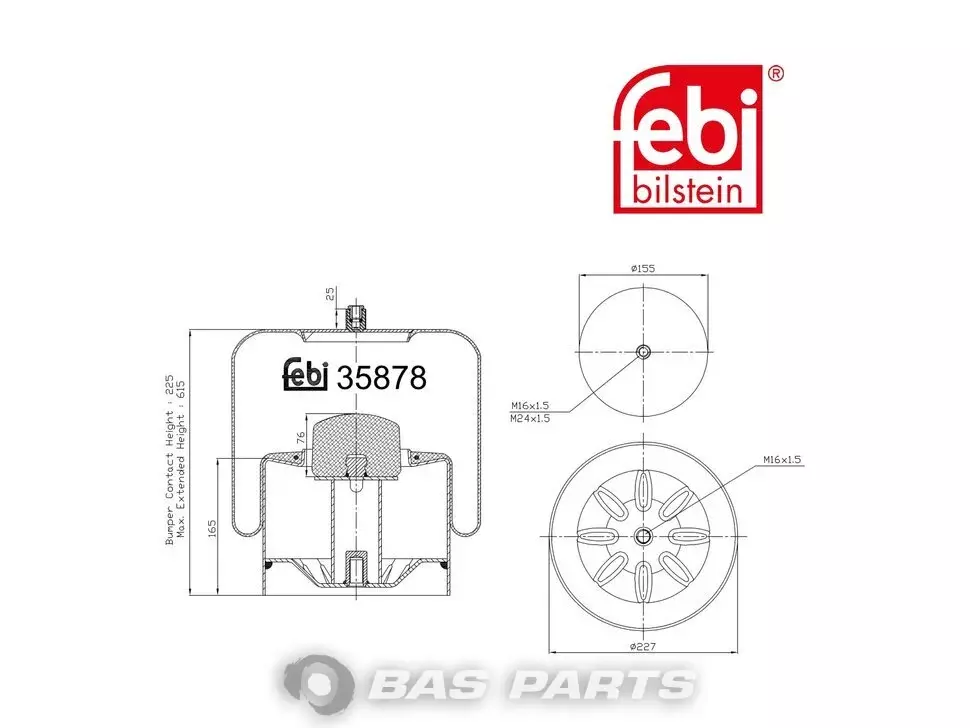 Luftfederbalg Febi 9423203721 Luftfederbalg Febi 9423203721