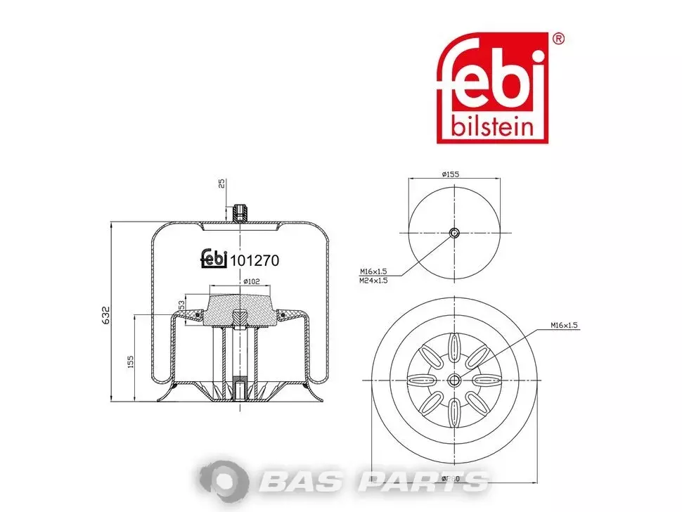 Luftfederbalg Febi 9423201017 Luftfederbalg Febi 9423201017
